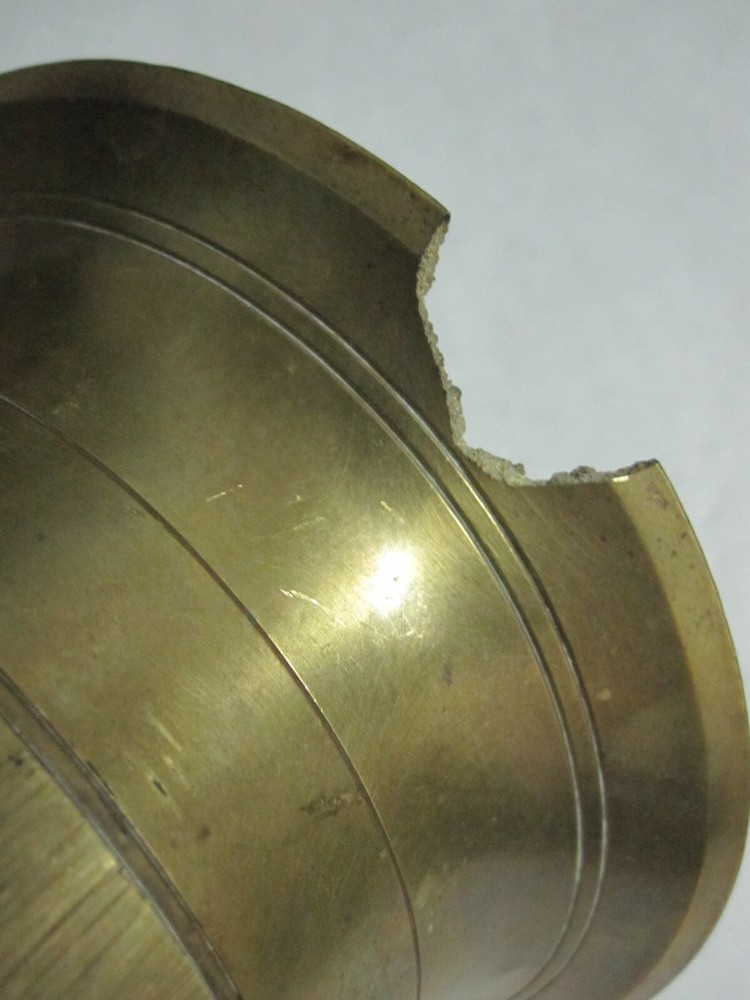 brass mortar Chemist apothecary grinding cup 2 handled