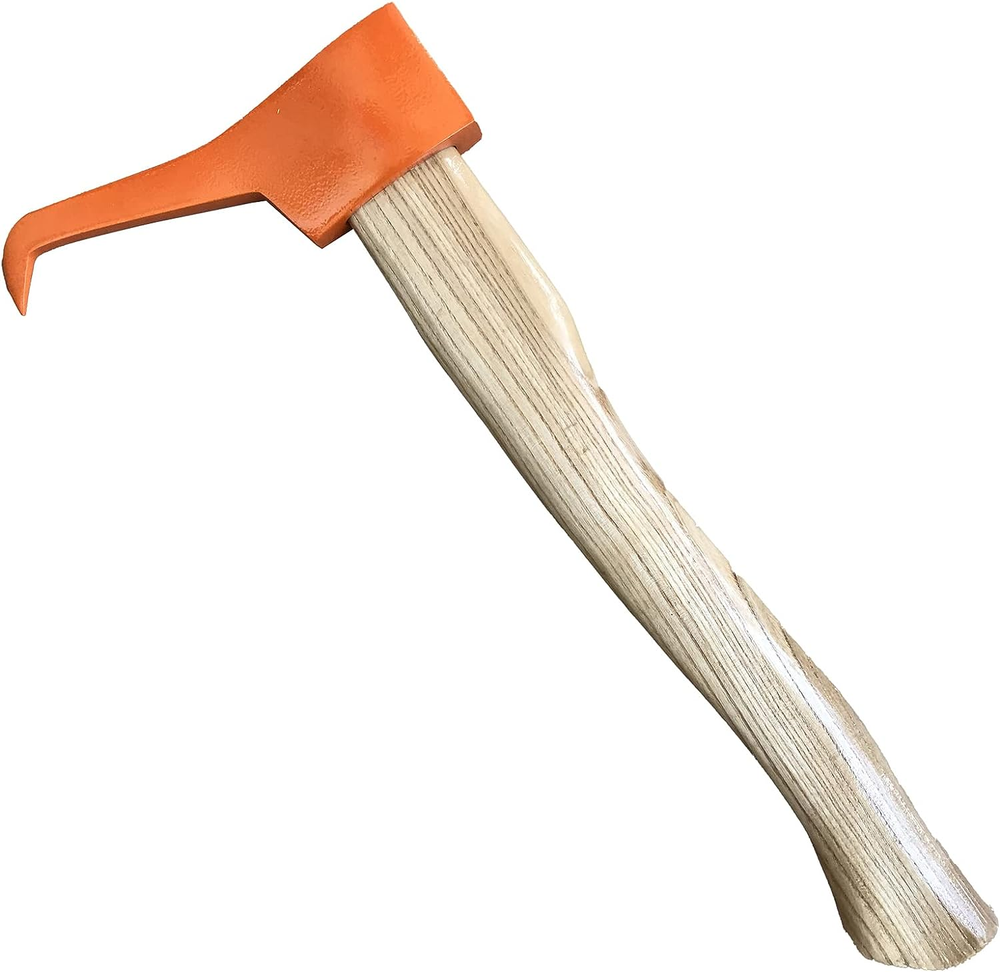 Hookaroon/Pickaroon Logging Tool - Wood Handle, Log Hook for Lifting Moving Fire