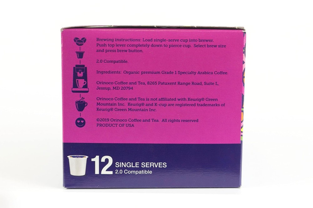 Orinoco Organic Fair Trade Mocha-Java Blend Single Serve 72ct
