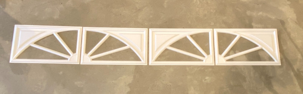 4 Amarr Wagon Wheel Replacement Inserts for Short Panel Amar Garage Door White