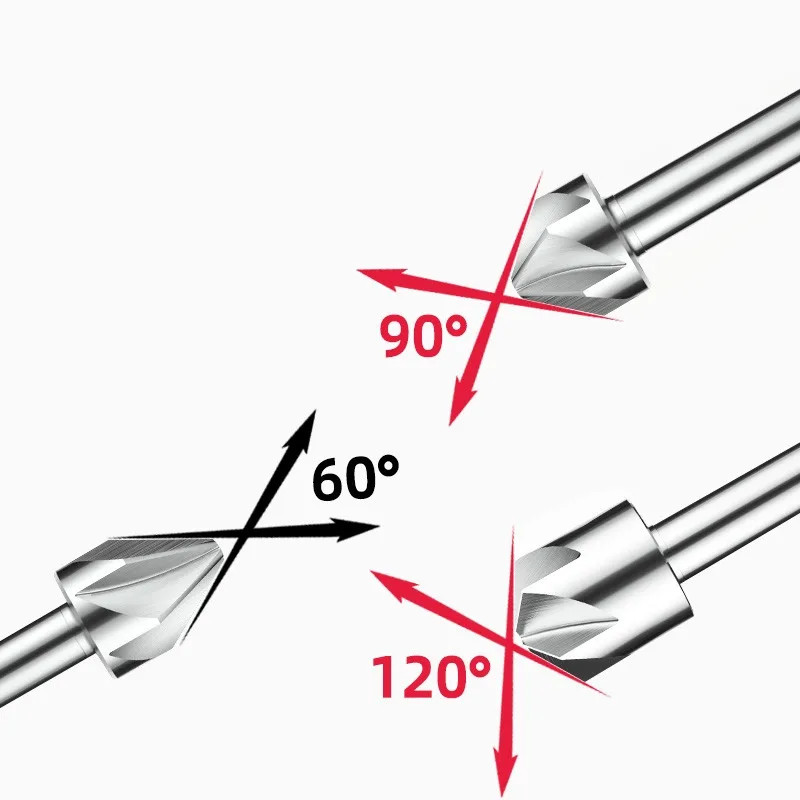 HSS Chamfer Drill Mill Cutter 6-50mm 60° 90° 120° Countersink Deburring Tool Set