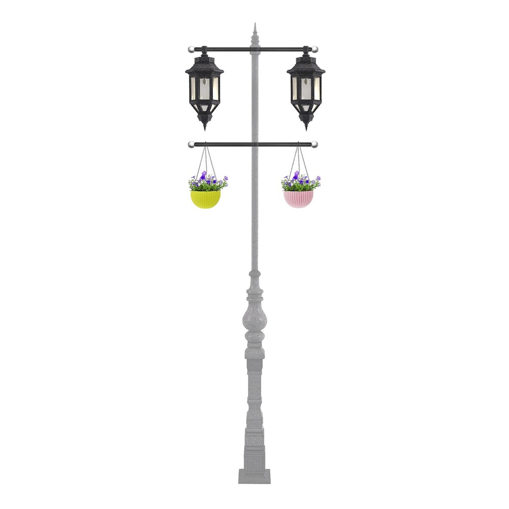 3Pcs Lamp Post Cross Arms Ladder Rest Replacement for Outdoor Light Post & Pole