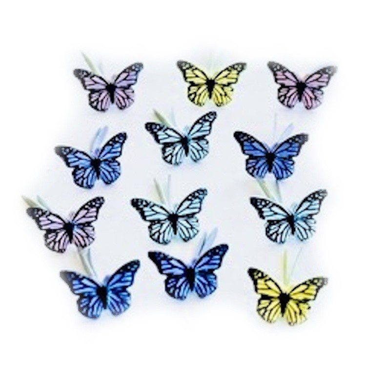 Eyelet Outlet Shape Brads 12/Pkg-Mini Butterfly 2