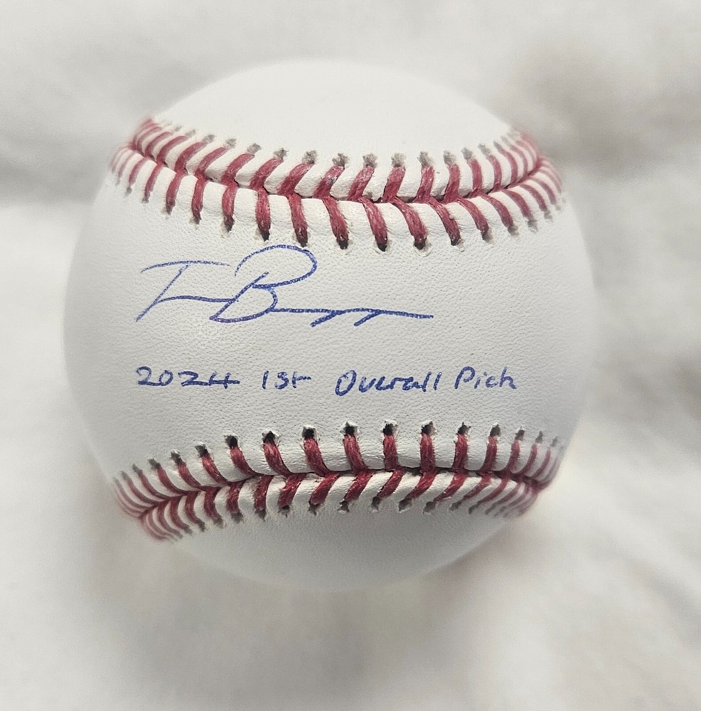 Travis Bazzana Signed MLB Baseball Inscribed 1st Rd Pick JSA