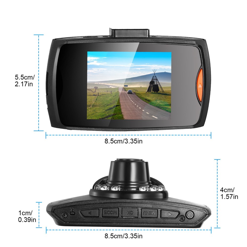 1080P Car DVR Camera Dash Cam Camcorder 90 Degree Angle Loop Recording Night Vis