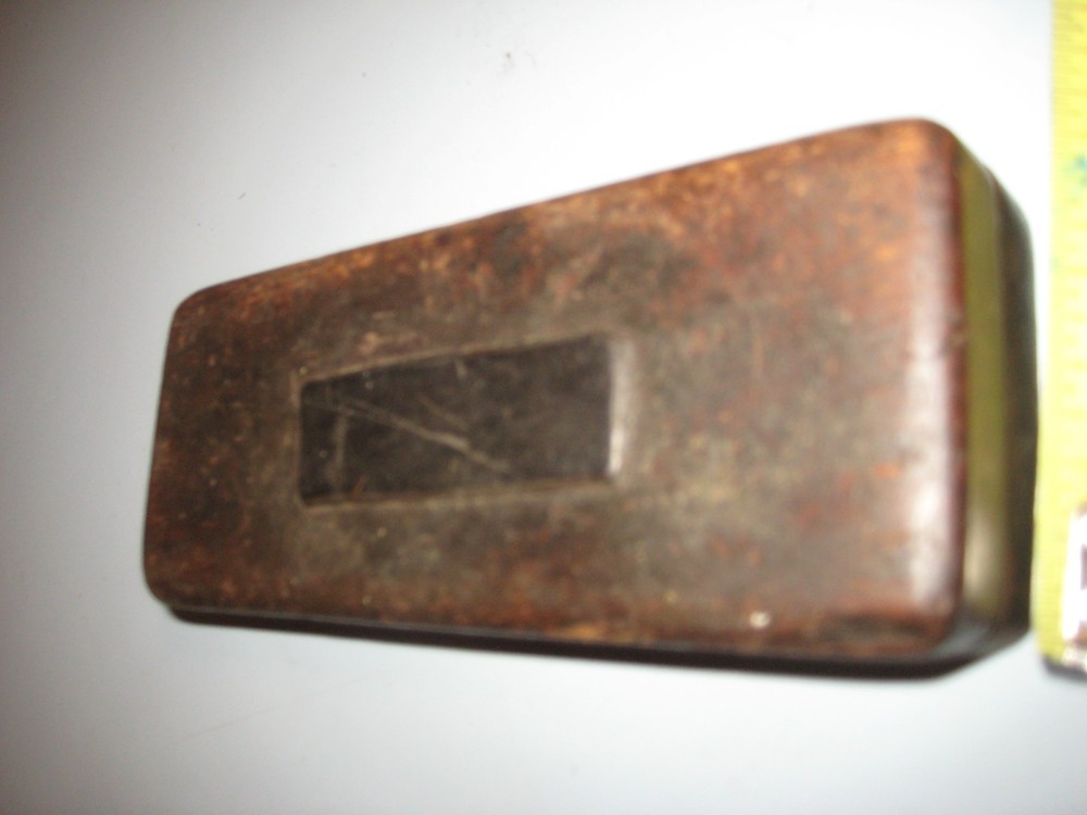 Antique Honing Sharpening Stone Knife Sharpener Kitchen Tool Wood Box Case