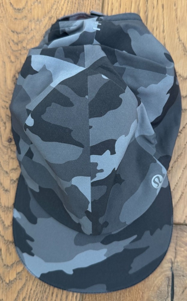LULULEMON Men's Women's Grey Camo Run Jog Cap Hat One Size Adjustable Back