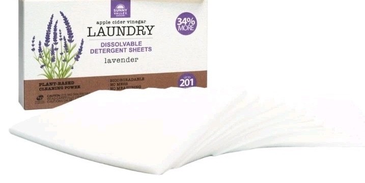 *Sunny Valley Orchard 201-Load Dissolvable Detergent Laundry Sheets—Lavender