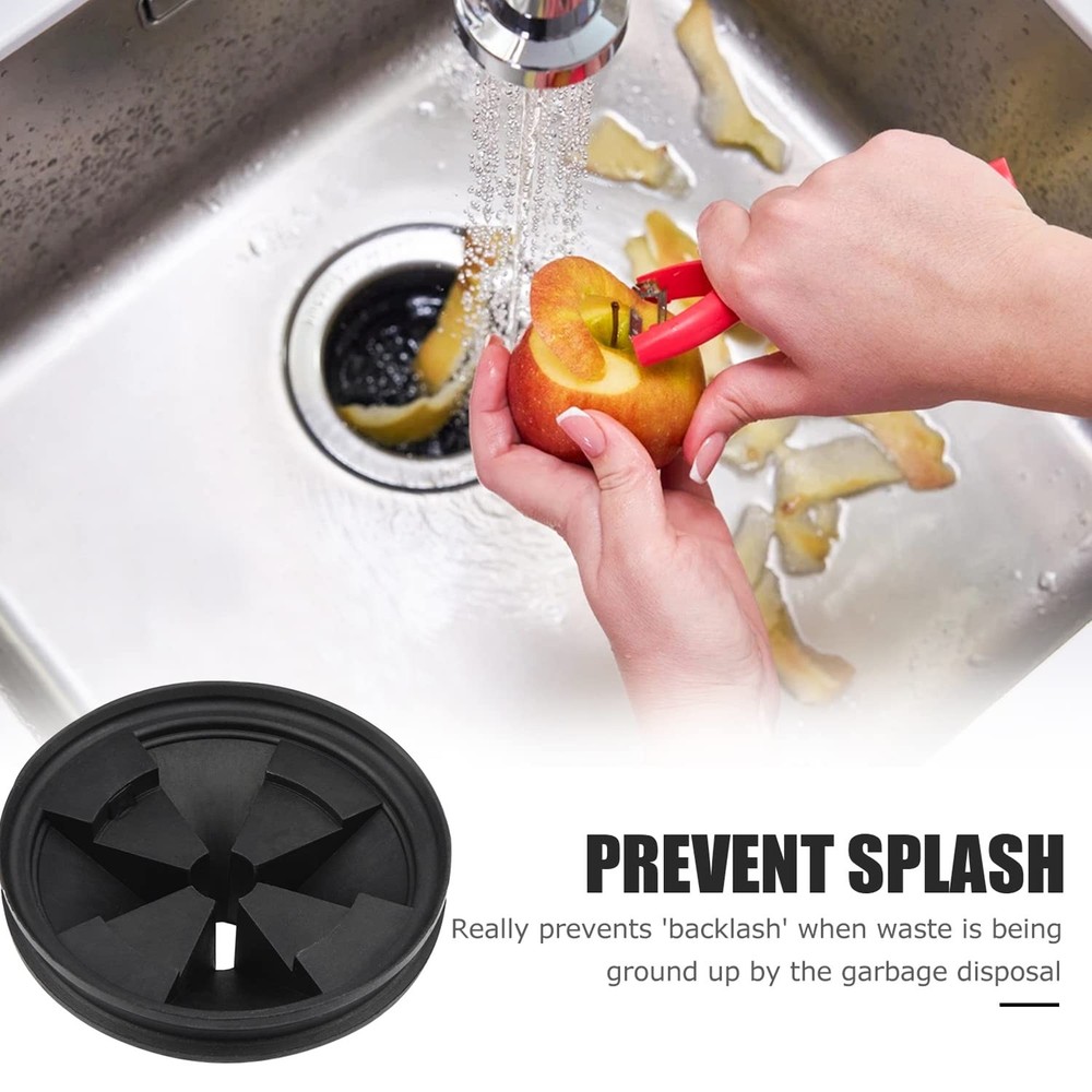 Garbage Disposal Splash Guards, 3 3/8" EPDM Rubber Drain Insert for Black