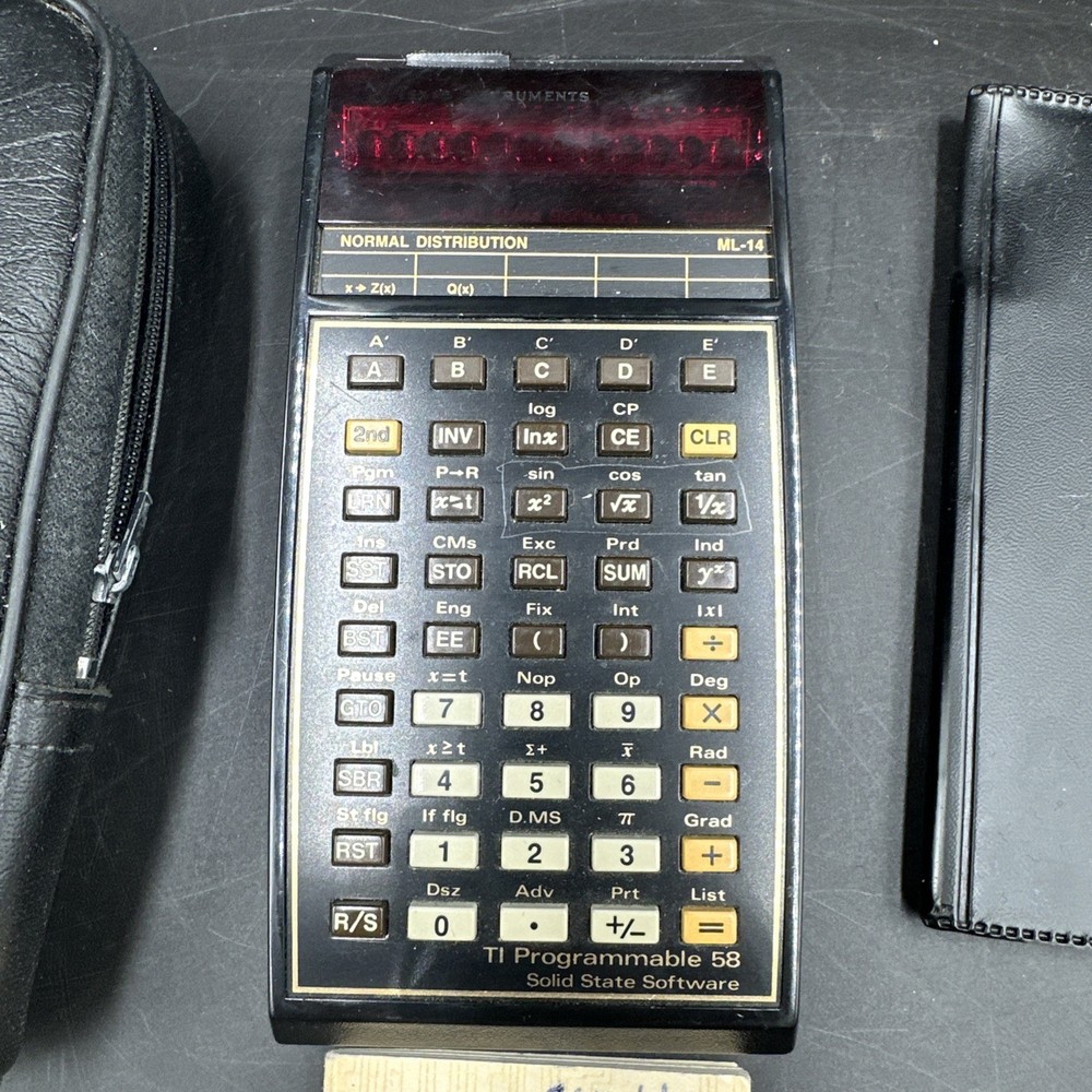 Texas Instruments 58/59 Programmable Calculator Package Case Manual Untested