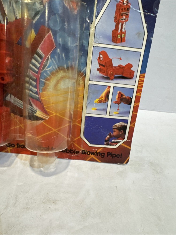 Tootsietoy Gobots bubble pipe Mighty Robot in package 1984