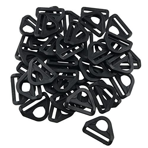Adjuster Triangle 40PCS 1Inch / 25mm Plastic Adjuster Triangle Buckle with Bar