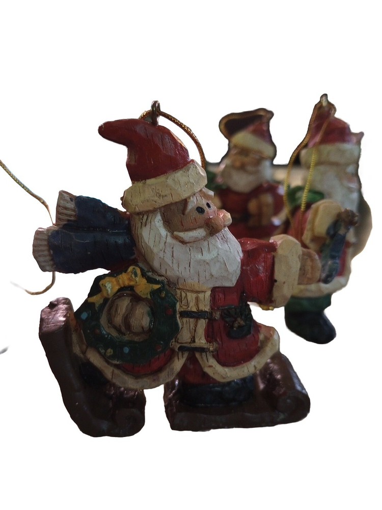 4 Giftco Santa Ornaments