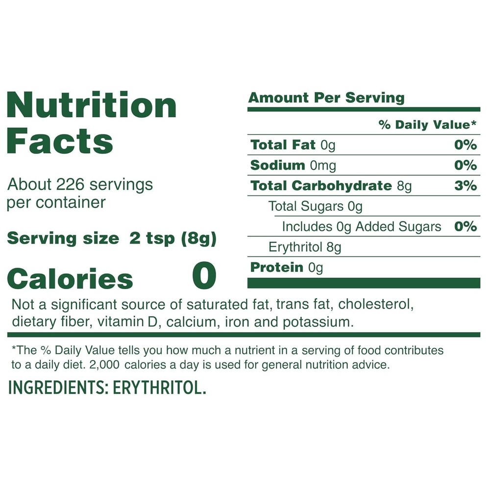 Erythritol Sugar Alternative 4lb Plant-Based Zero Calorie Keto Baking