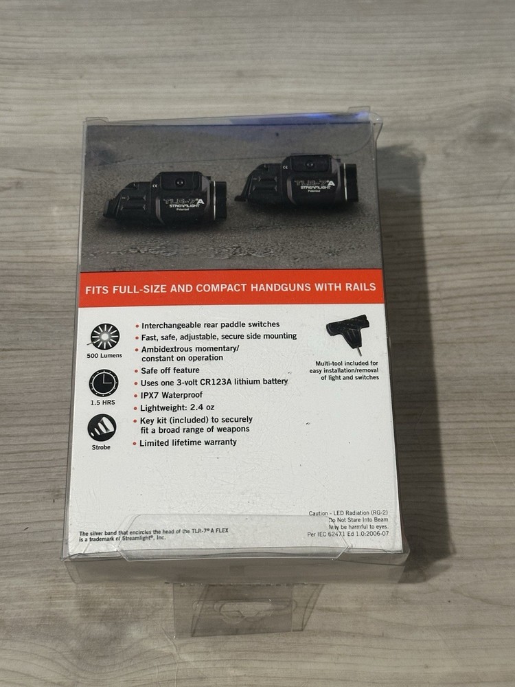 Streamlight TLR-7A Flex Low-Profile Rail-Mounted Tactical Weapon LED Light.