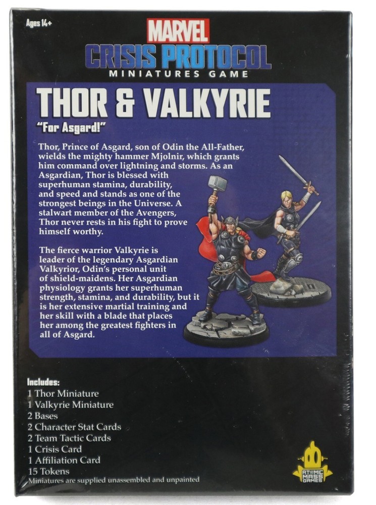 Marvel Crisis Protocol Thor & Valkyrie Character Pack Miniatures Game New Asgard