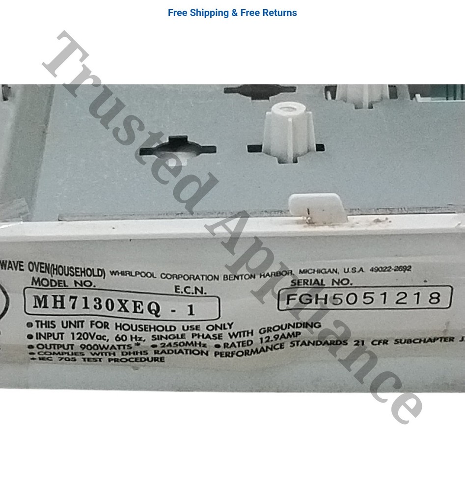 Microwave Control Panel Console 4359479 WHITE