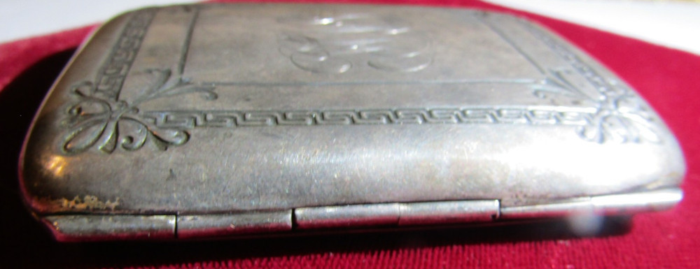 Rare Vintage Sterling Silver Cigarette Box/Case 62g Monogrammed ???