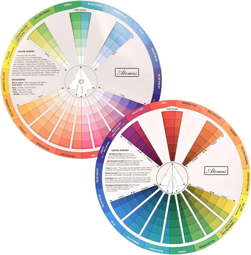 Creative Color Wheel, Paint Mixing Learning Guide Art Class Teaching Tool...