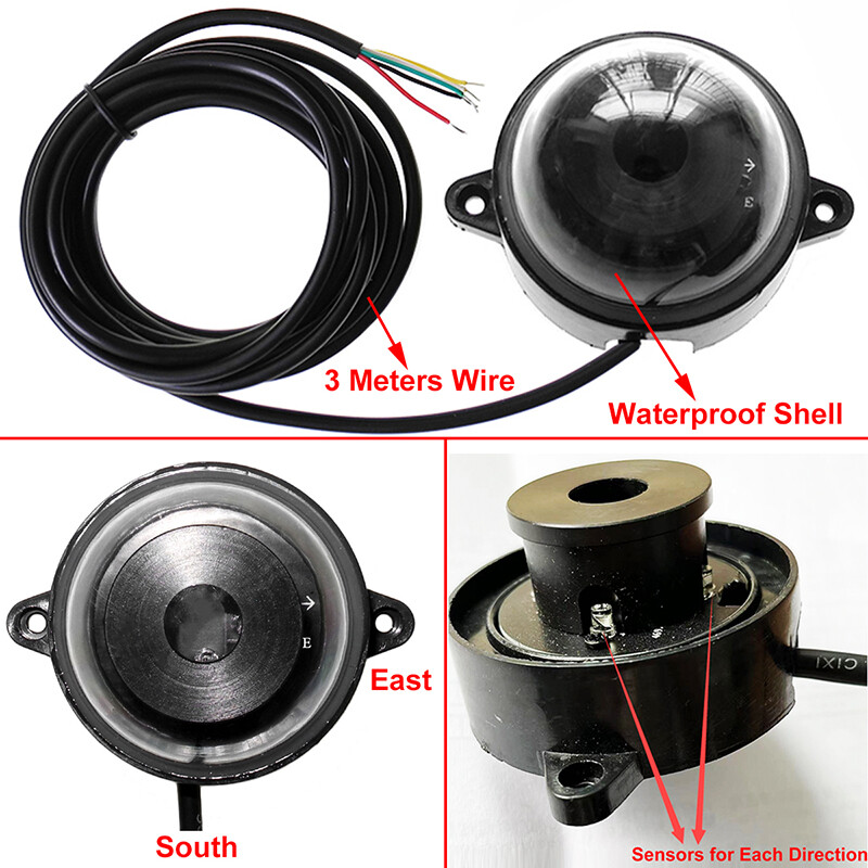 Solar Panel Tracking Dual Axis Solar Tracker Electronic Controller W/ Anemometer