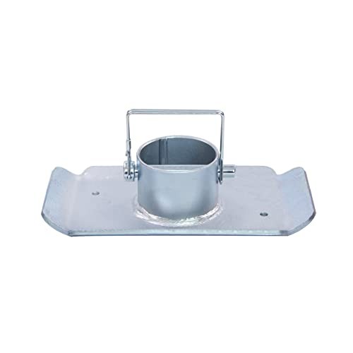 5000lbs Trailer Jack Foot Plate with Pin Base, Silver