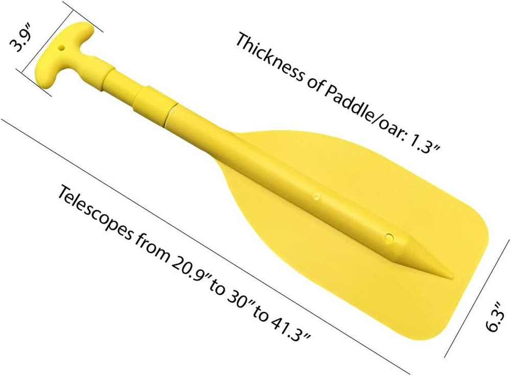 Telescopic Mini Oar Paddle 20–41" Yellow
