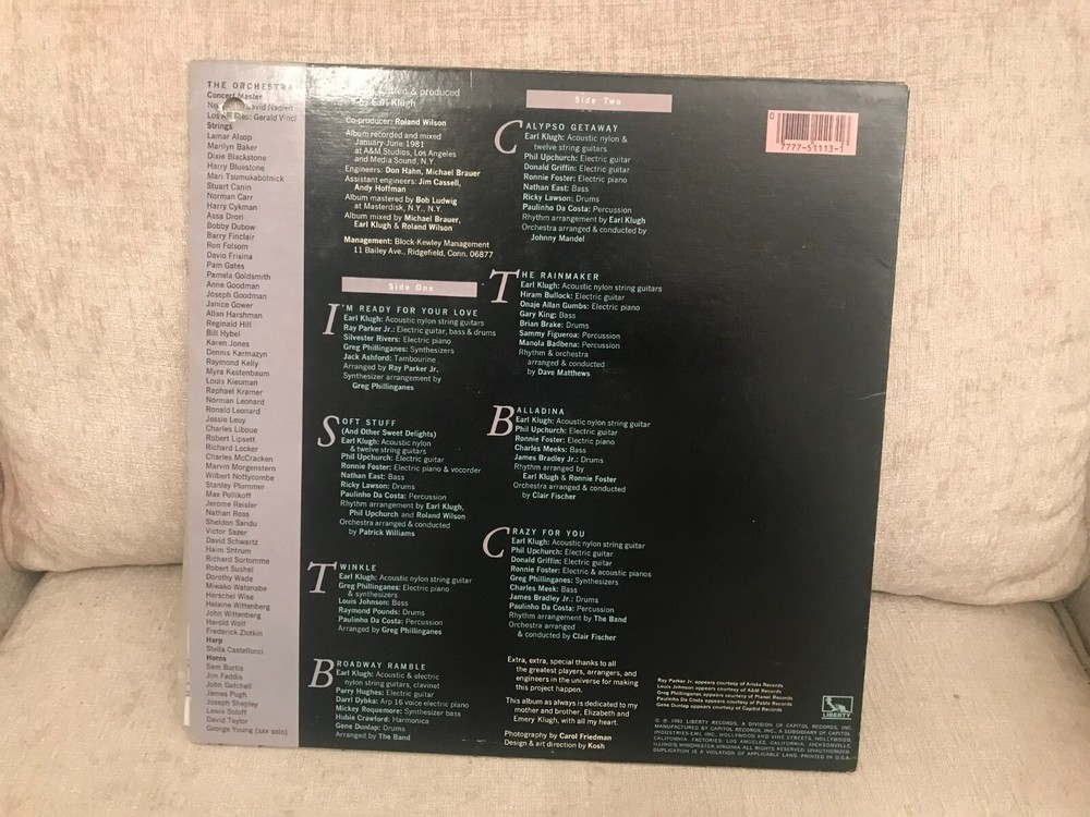 Earl Klugh Crazy For You Signed LP Autograph