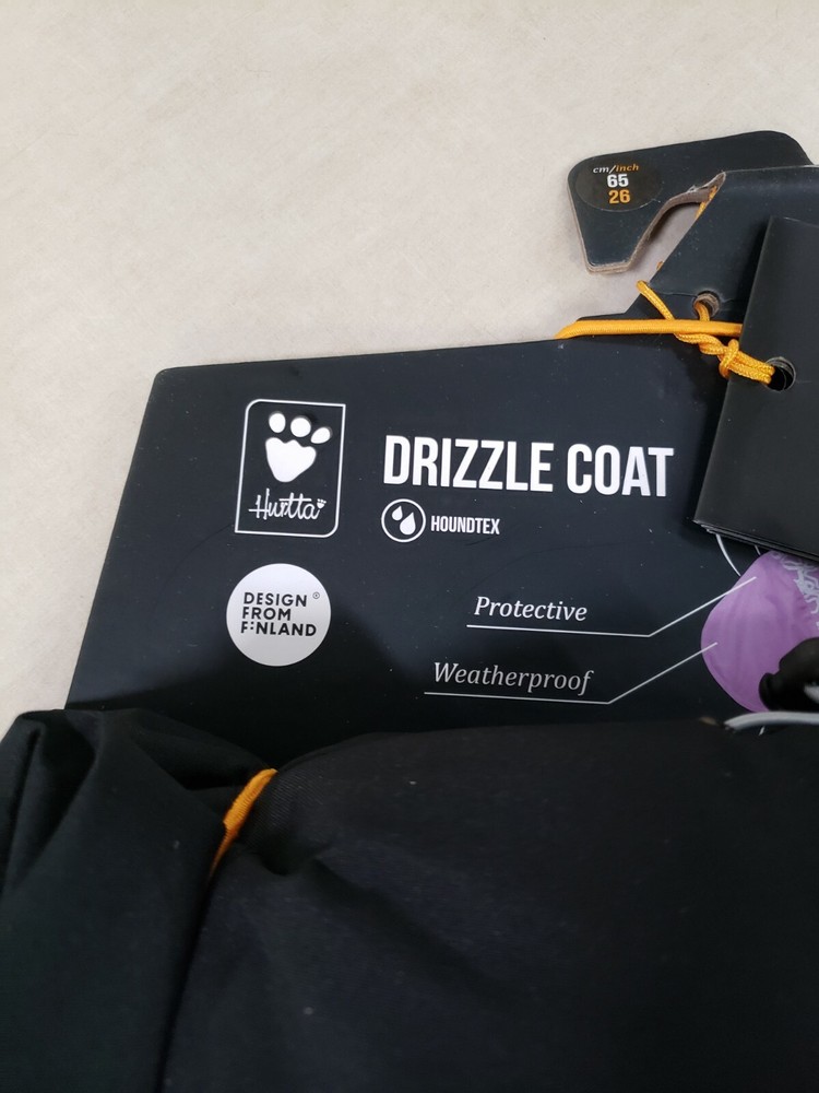 Drizzle Coat 65cm/26in Raven Pet Coat Weatherproof