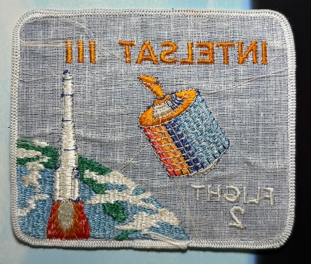 INTELSAT III FLIGHT 2 CLOTH BACK 4 X 5 PATCH