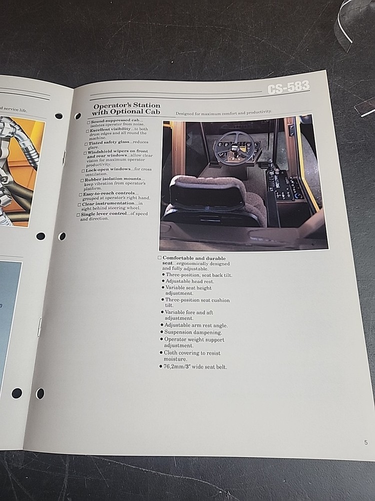 Caterpillar CS-583 Vibratory Soil Compactor Brochure