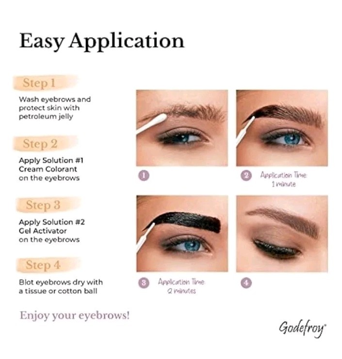 Godefroy Instant Eyebrow Tint 3 Applications Per Package Light Brown