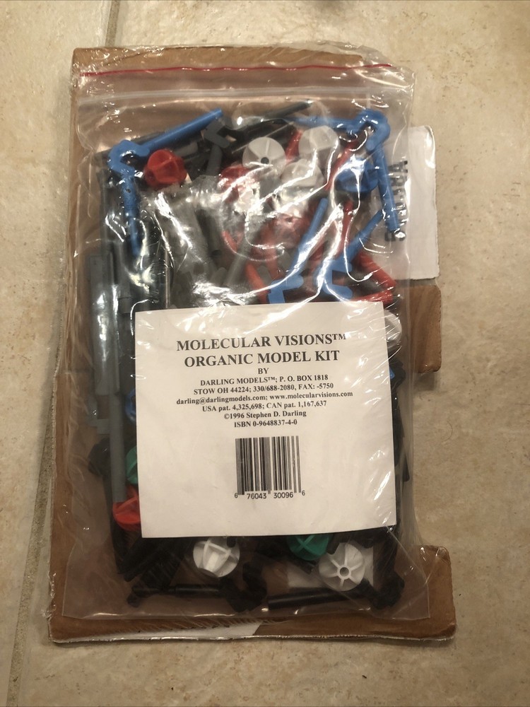 Molecular Visions Organic Model Kit 1996 Sealed