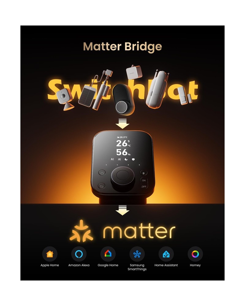 SwitchBot Hub 3 (3rd Gen), Smart Home Hub with 2.4" IPS Screen & Knob Control...