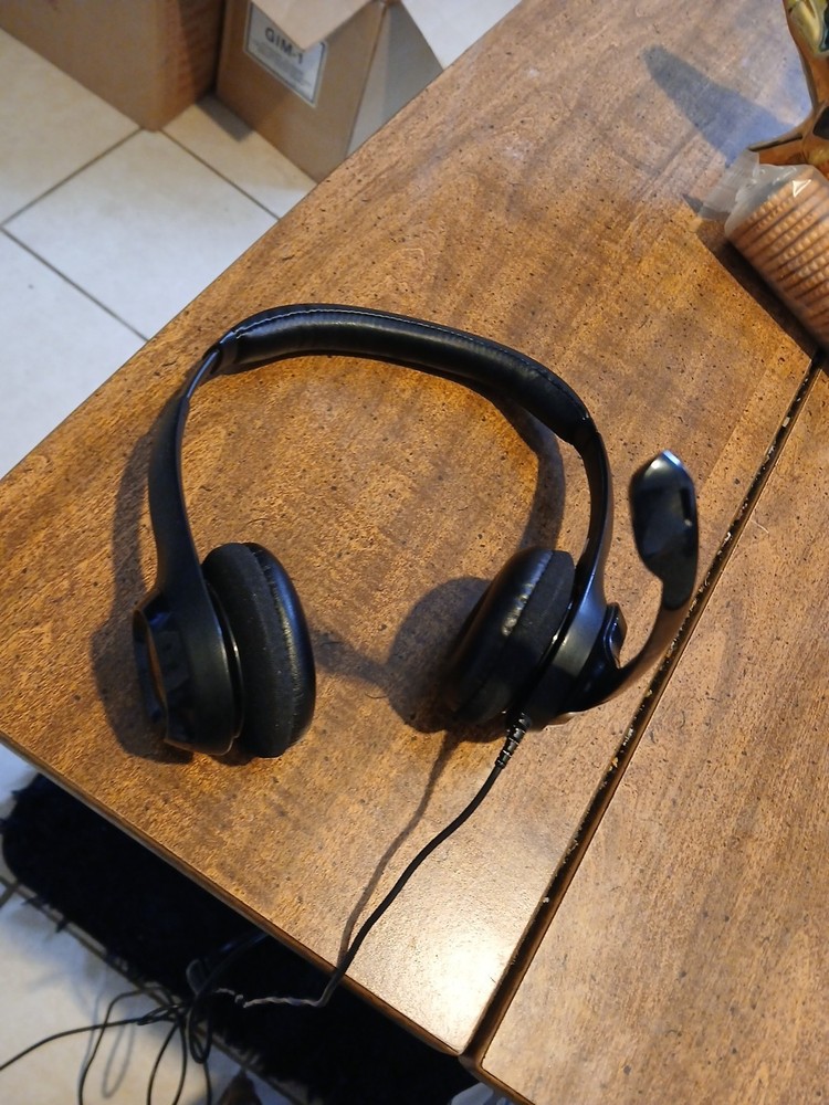 Logitech Logi Headphone Headset Wired Black USB