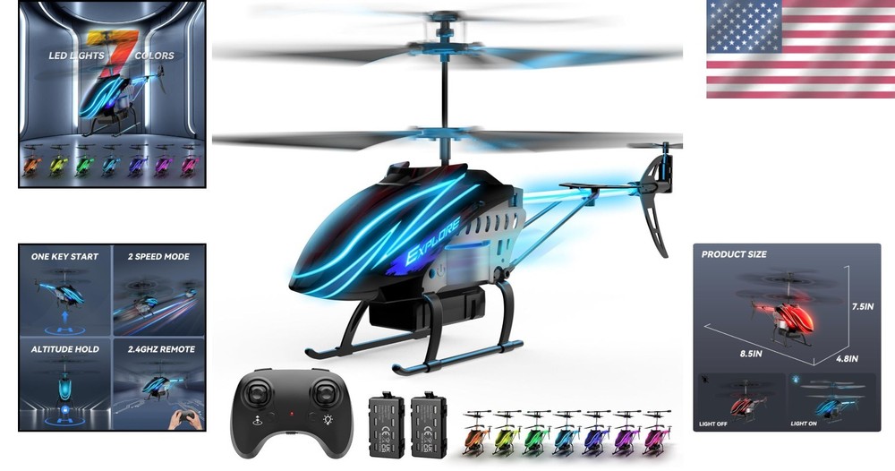 User-Friendly RC Helicopter for Kids - 30 Min Flight Time & Skill Development