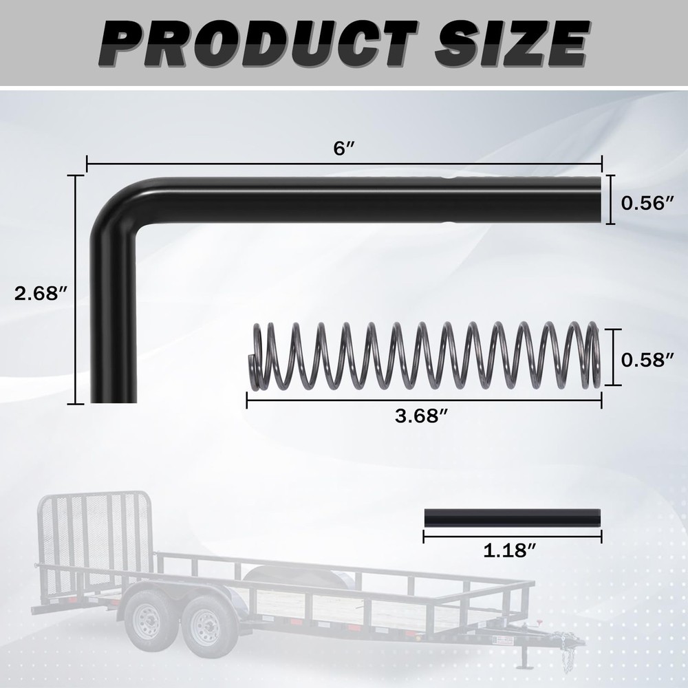 819T Trailer Gate Spring Latch Kit with Extra Pins 2 Pack Trailer Gate Pins