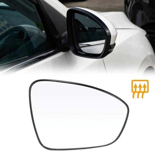 Heated Rearview Mirror Glass Replacement with Backing Right Passenger Side