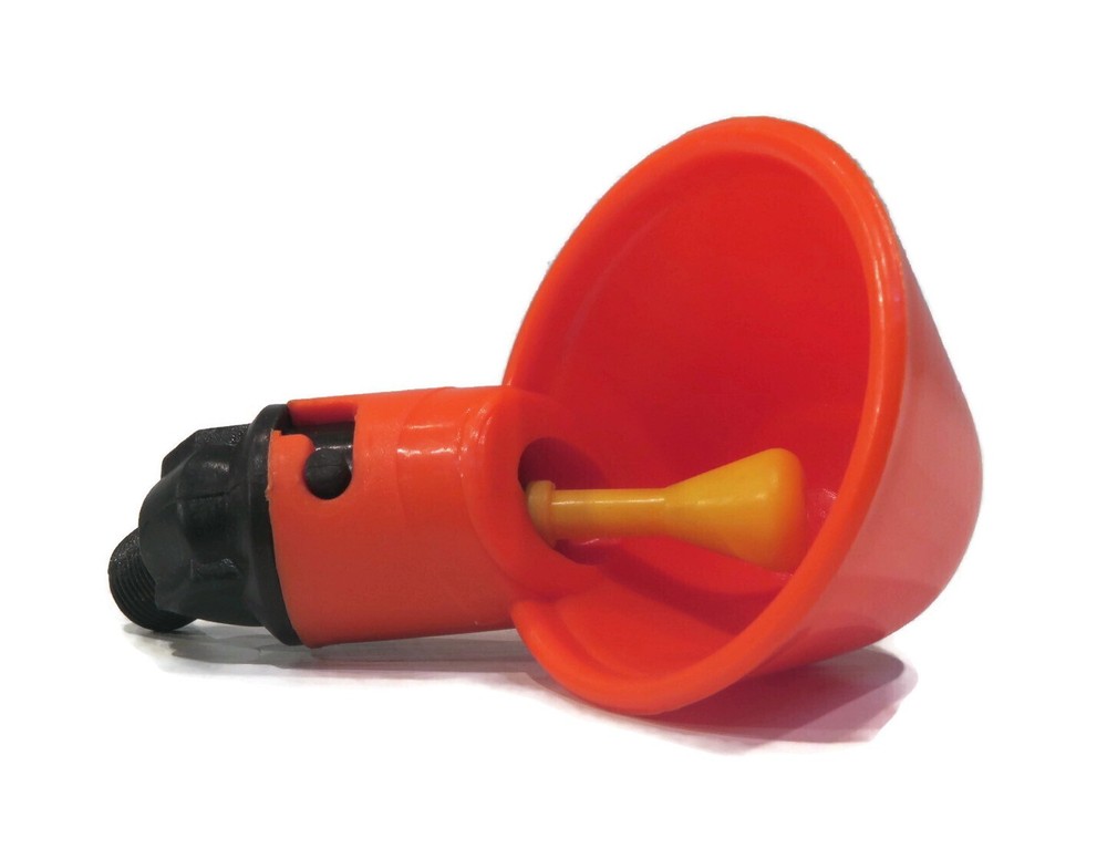 (100-Pack) Poultry Water Drinking Cup & PVC Fitting Chicken Automatic Drinker