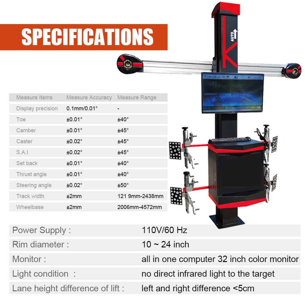3D Wheel Alignment Machine Wheel Tire Aligner Fully Automatic Wheel Aligning