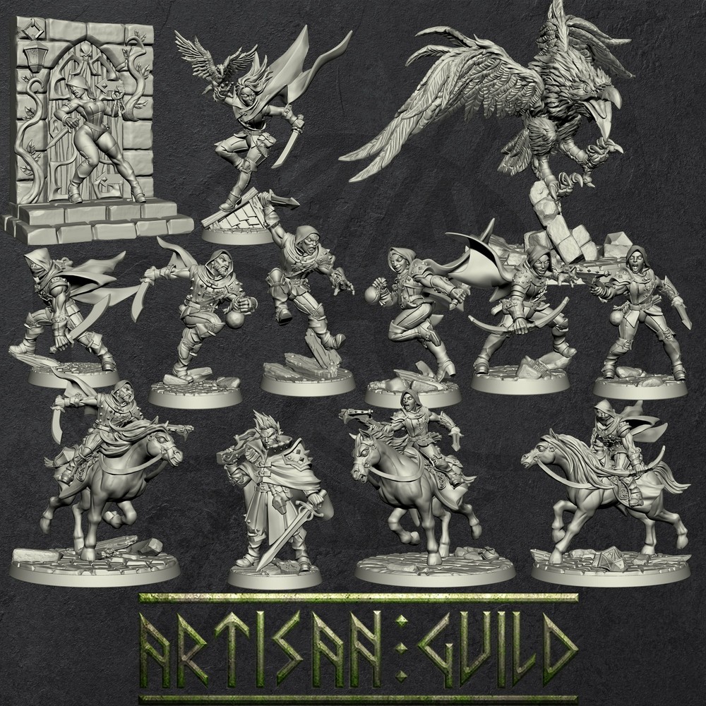 Aaron Blacksparrow | Human Rogue | Hunter | Thieves Guild miniature for Tabletop