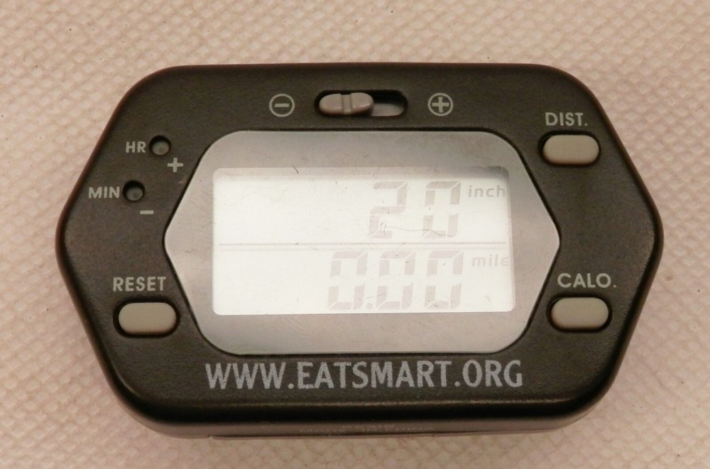 EATSMART Pedometer Dark Grey w/Belt Clip