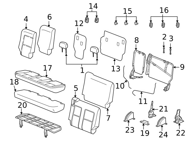 Genuine GM Seat Back Cover 22715427