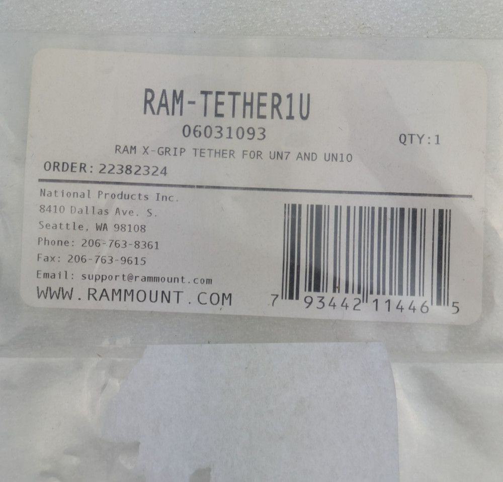 RAM Mounts X-Grip Tether for Phone Mounts RAM-TETHER1U / 0603-1093