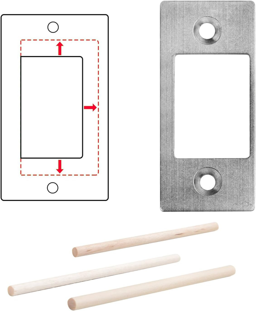 Deadbolt Restorer Strike Plate, Fix Dead Bolt Misalignment/Sticking/Jamming, Lar