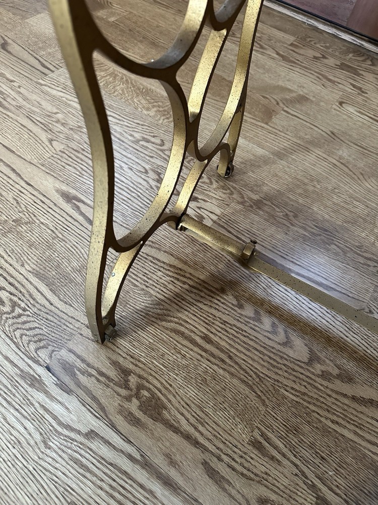Vintage Chess Table Bronze with rolling feet