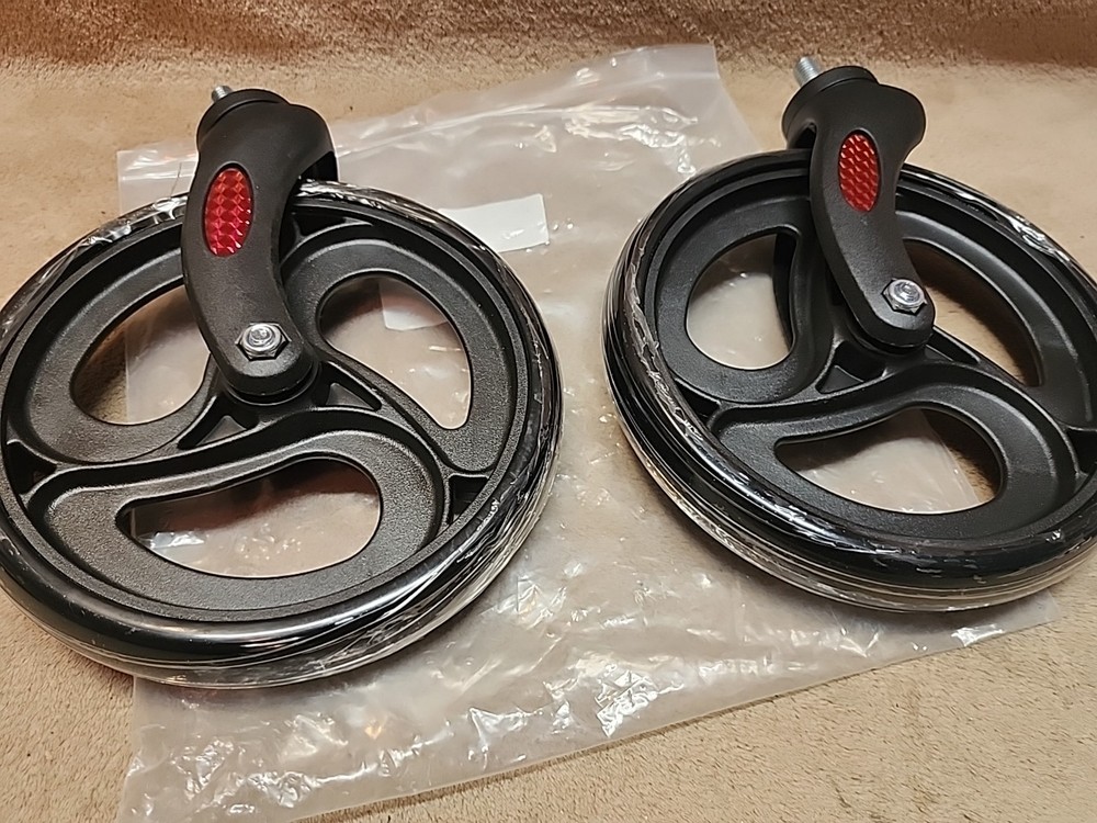 2 Pack 8" Wheelchair Front Wheels Replacement with Front Fork Drive Front...