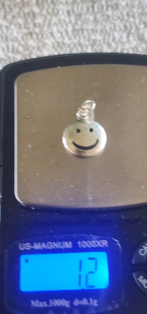 925 Sterling Silver Charm Happy Face