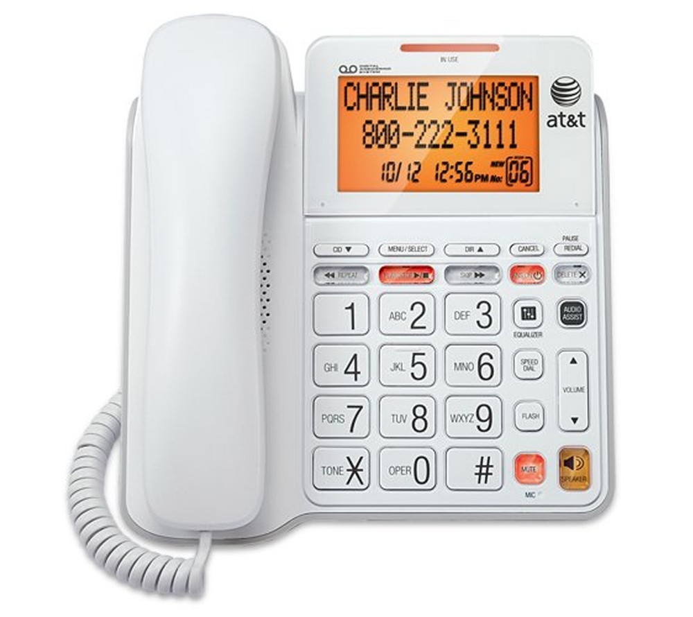BIG Button Wall Mount Speakerphone Hearing Aid Compatible Phone Answering
