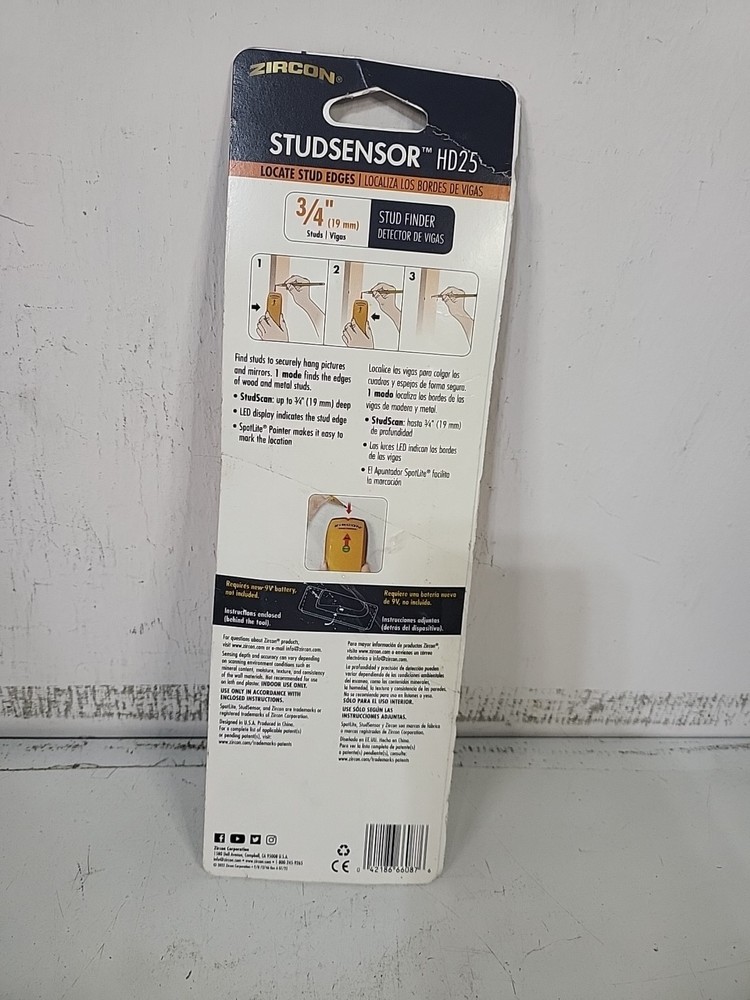 Zircon StudSensor HD25 Stud Finder