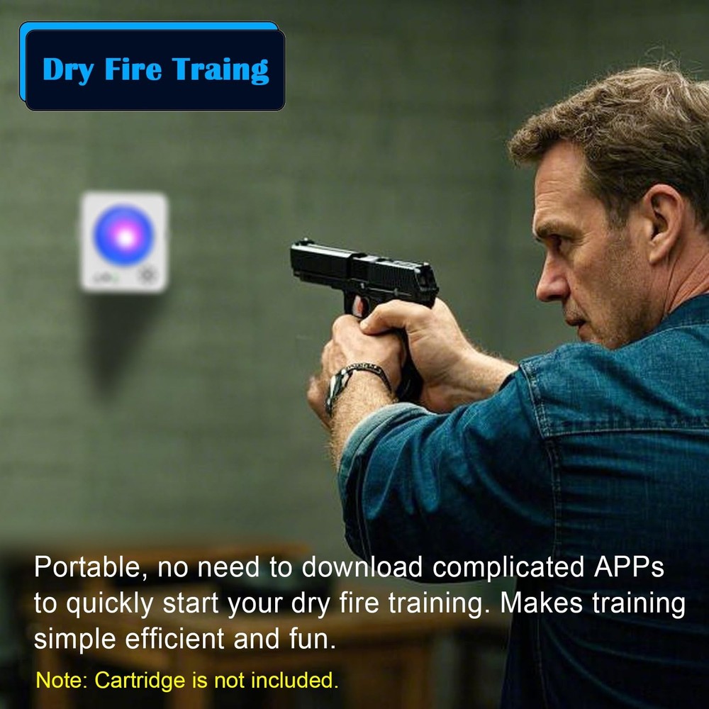 4th Generation Dry Fire Laser Target Training System with 15mm to 60mm, White